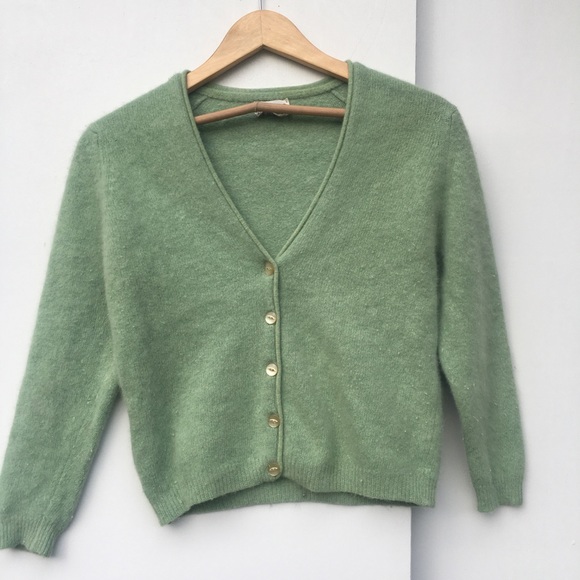 sage green cardigan sweater